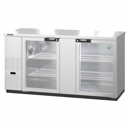 HOSHIZAKI AMERICA Refrigerator, Two Section, Stainless Steel Back Bar Back Bar, Glass Doors,  BB69-G-S